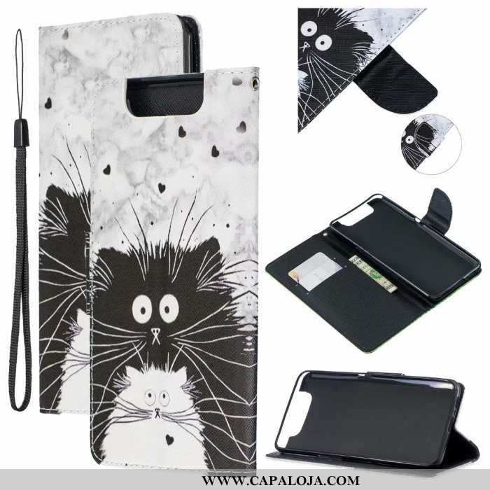 Capas Samsung Galaxy A80 Couro Antiqueda Telemóvel Feminino Azul, Capa Samsung Galaxy A80 Protetoras