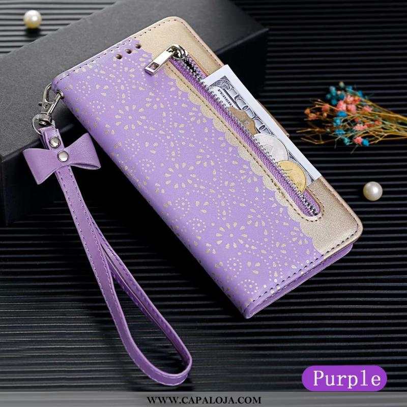 Capas Samsung Galaxy A80 Couro Cases Tampa Renda Roxo, Capa Samsung Galaxy A80 Soft Venda