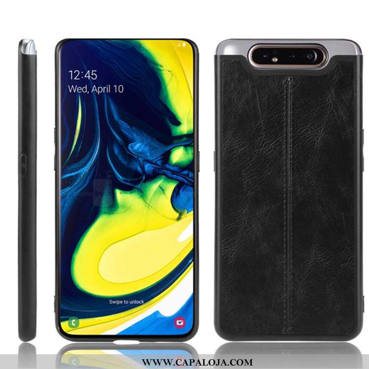 Capas Samsung Galaxy A80 Protetoras Antiqueda Resistente Cases Preto, Capa Samsung Galaxy A80 Couro 