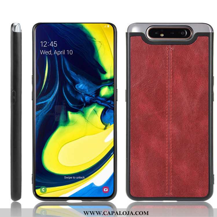 Capas Samsung Galaxy A80 Protetoras Antiqueda Resistente Cases Preto, Capa Samsung Galaxy A80 Couro 