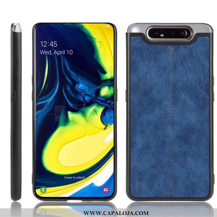 Capas Samsung Galaxy A80 Protetoras Antiqueda Resistente Cases Preto, Capa Samsung Galaxy A80 Couro 