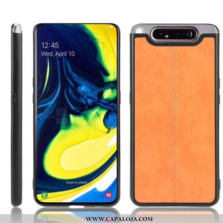 Capas Samsung Galaxy A80 Protetoras Antiqueda Resistente Cases Preto, Capa Samsung Galaxy A80 Couro 