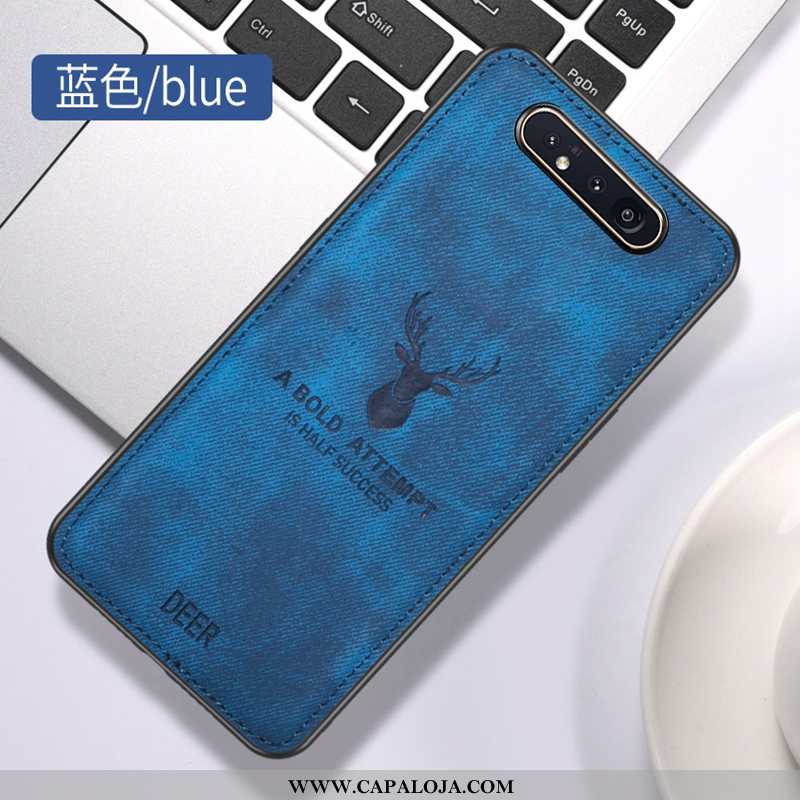 Capas Samsung Galaxy A80 Protetoras Cases Retro Azul Escuro, Capa Samsung Galaxy A80 Cordao Baratos