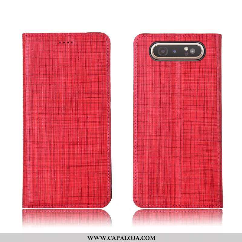 Capas Samsung Galaxy A80 Protetoras Telemóvel Vermelha Cover Vermelho, Capa Samsung Galaxy A80 Silic