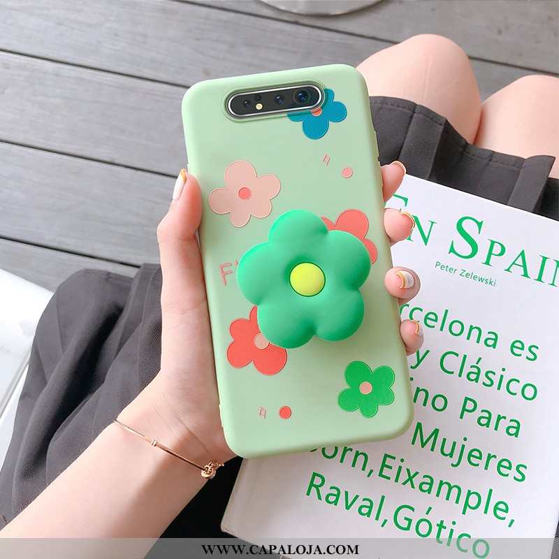 Capas Samsung Galaxy A80 Silicone Protetoras Feminino Antiqueda Verde, Capa Samsung Galaxy A80 Perso