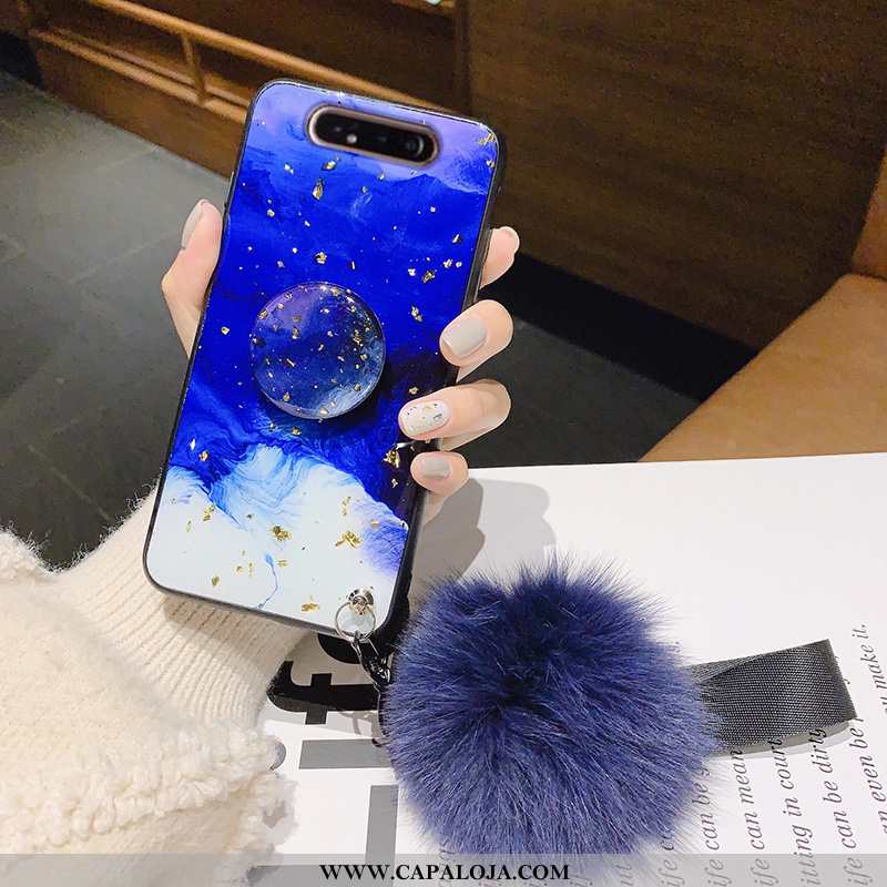 Capas Samsung Galaxy A80 Soft Cases Feminino Telemóvel Azul, Capa Samsung Galaxy A80 Silicone Compra