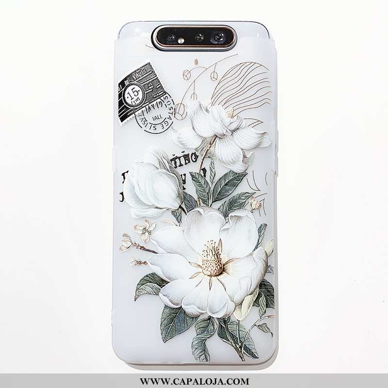 Capas Samsung Galaxy A80 Soft Lift Clara Branco, Capa Samsung Galaxy A80 Silicone Baratos