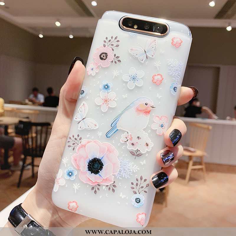 Capas Samsung Galaxy A80 Soft Lift Clara Branco, Capa Samsung Galaxy A80 Silicone Baratos