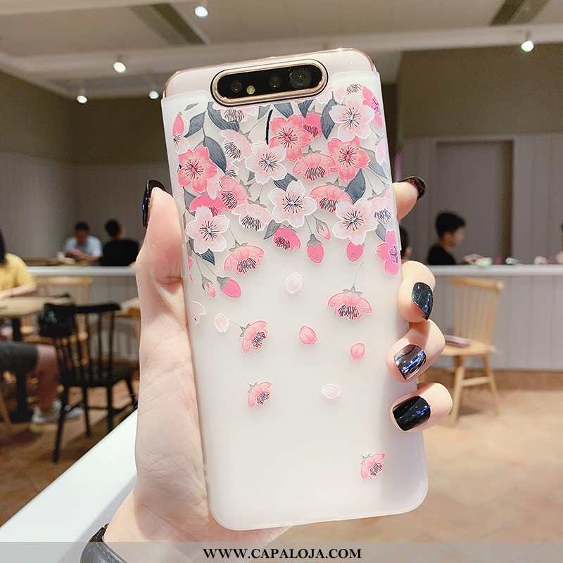 Capas Samsung Galaxy A80 Soft Lift Clara Branco, Capa Samsung Galaxy A80 Silicone Baratos