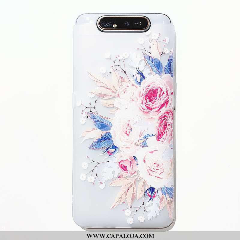 Capas Samsung Galaxy A80 Soft Lift Clara Branco, Capa Samsung Galaxy A80 Silicone Baratos