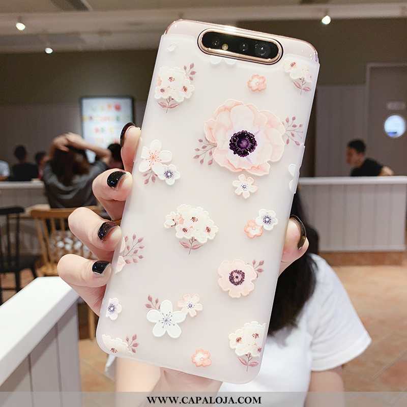 Capas Samsung Galaxy A80 Soft Lift Clara Branco, Capa Samsung Galaxy A80 Silicone Baratos