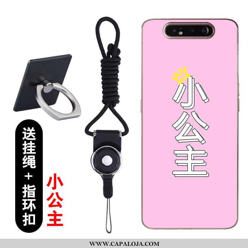 Capas Samsung Galaxy A80 Transparente Tendencia Protetoras Cases Rosa, Capa Samsung Galaxy A80 Desen