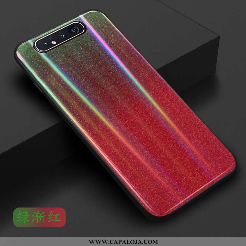 Capas Samsung Galaxy A80 Vidro Aço Cases Protetoras Vermelho, Capa Samsung Galaxy A80 Tendencia Prom