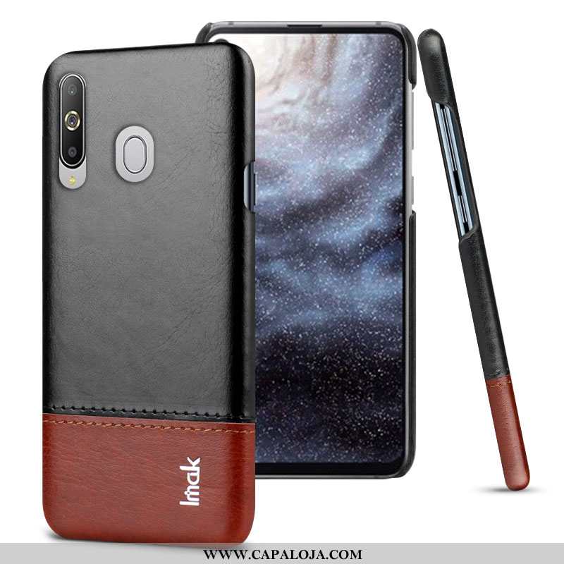 Capas Samsung Galaxy A8s Couro Cases Marrom Castanho, Capa Samsung Galaxy A8s Protetoras Baratos