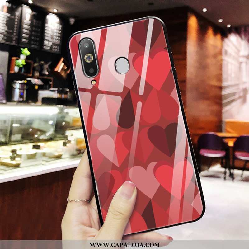 Capas Samsung Galaxy A8s Criativas Antiqueda Frente Malha Vermelho, Capa Samsung Galaxy A8s Slim Com