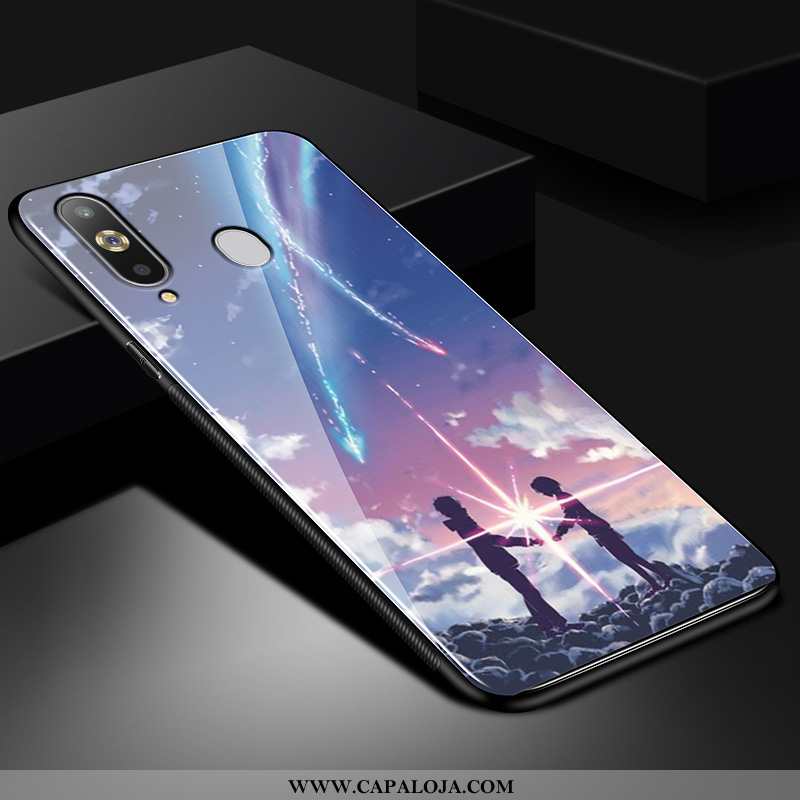 Capas Samsung Galaxy A8s Desenho Animado Malha Vermelha Preto, Capa Samsung Galaxy A8s Tendencia Pro