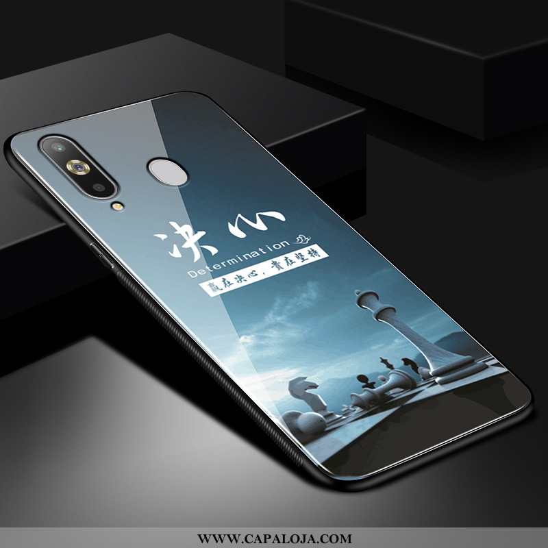 Capas Samsung Galaxy A8s Desenho Animado Malha Vermelha Preto, Capa Samsung Galaxy A8s Tendencia Pro