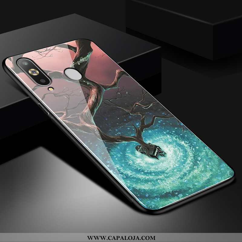 Capas Samsung Galaxy A8s Desenho Animado Malha Vermelha Preto, Capa Samsung Galaxy A8s Tendencia Pro