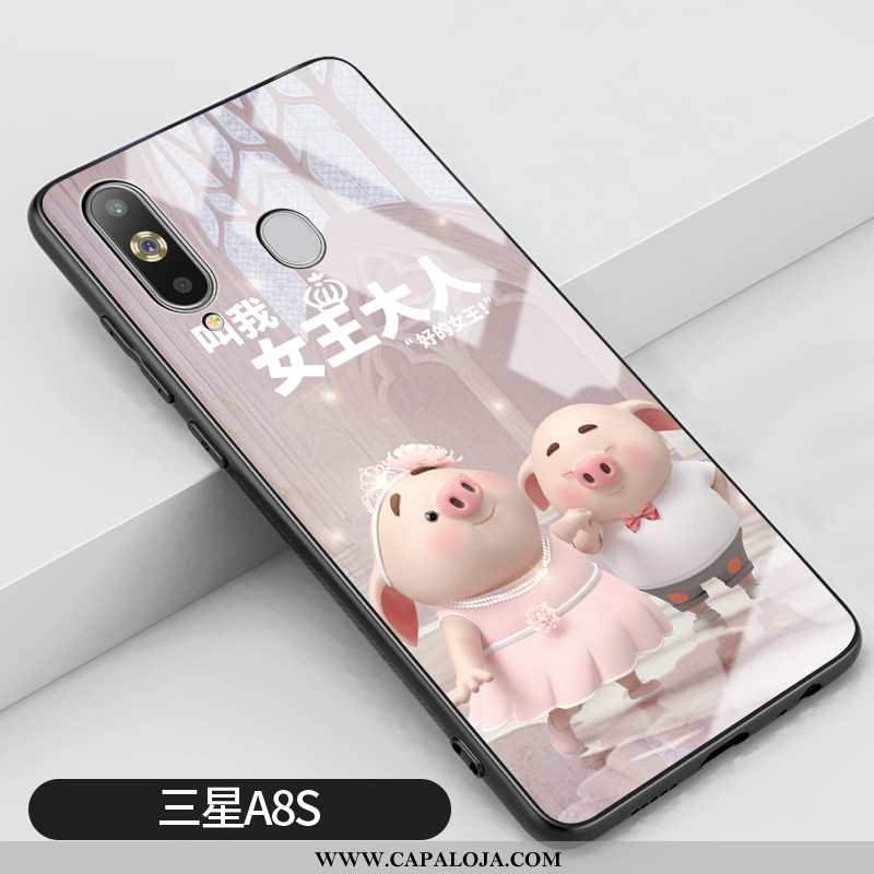 Capas Samsung Galaxy A8s Desenho Animado Vidro Telemóvel Protetoras Rosa, Capa Samsung Galaxy A8s Bo