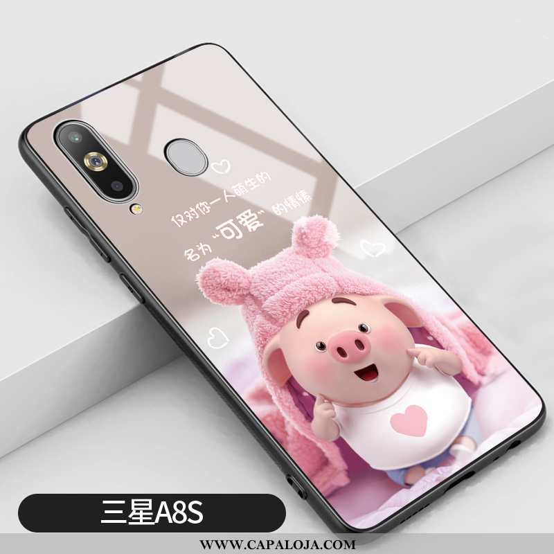 Capas Samsung Galaxy A8s Desenho Animado Vidro Telemóvel Protetoras Rosa, Capa Samsung Galaxy A8s Bo