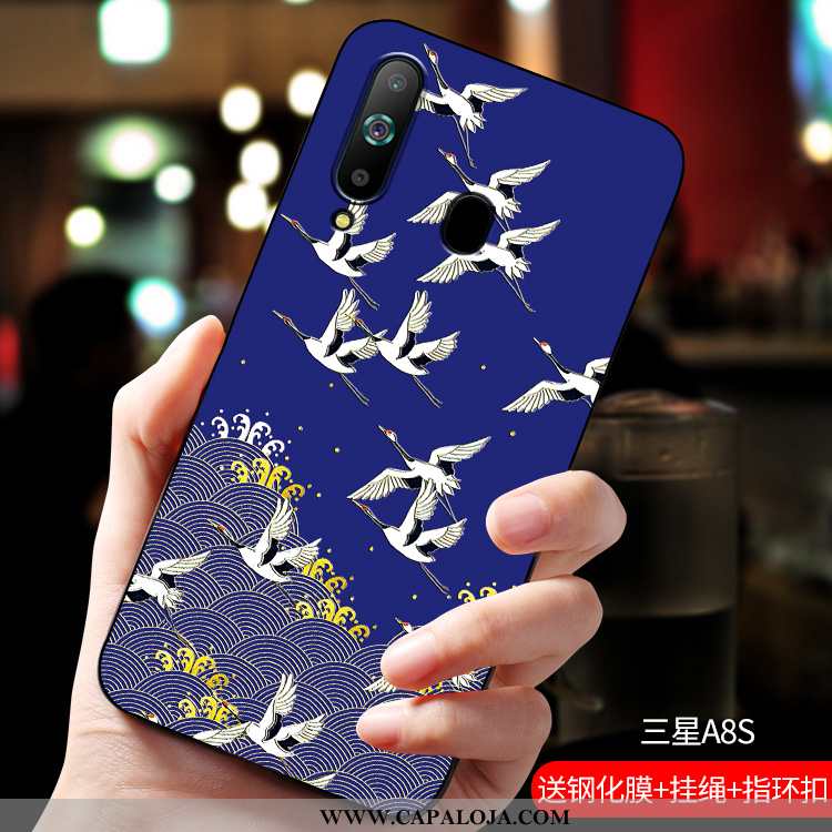 Capas Samsung Galaxy A8s Personalizada Nova Silicone Completa Azul, Capa Samsung Galaxy A8s Criativa