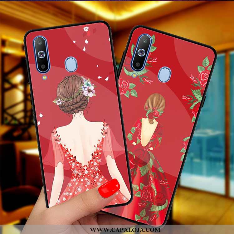 Capas Samsung Galaxy A8s Protetoras Antiqueda Completa Menina Vermelho, Capa Samsung Galaxy A8s Vidr