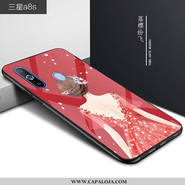 Capas Samsung Galaxy A8s Protetoras Antiqueda Completa Menina Vermelho, Capa Samsung Galaxy A8s Vidr