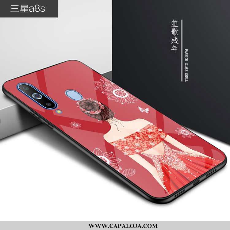 Capas Samsung Galaxy A8s Protetoras Antiqueda Completa Menina Vermelho, Capa Samsung Galaxy A8s Vidr