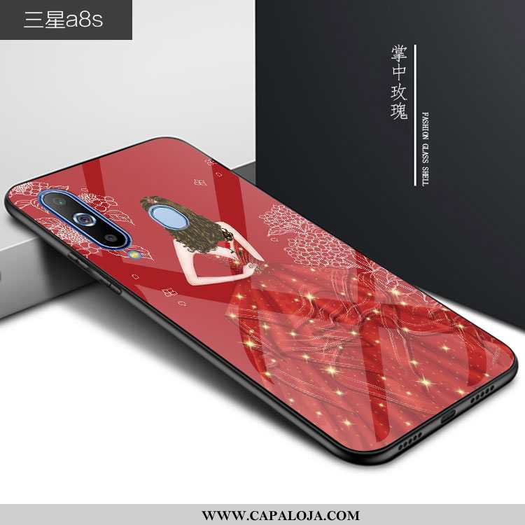 Capas Samsung Galaxy A8s Protetoras Antiqueda Completa Menina Vermelho, Capa Samsung Galaxy A8s Vidr