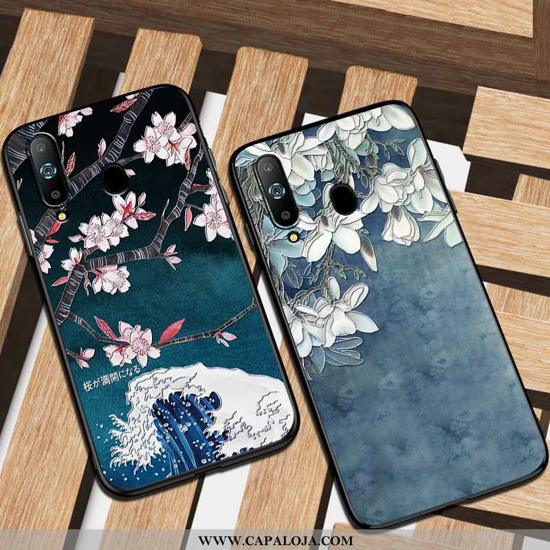 Capas Samsung Galaxy A8s Silicone Antiqueda Personalizadas Azul Escuro, Capa Samsung Galaxy A8s Fosc