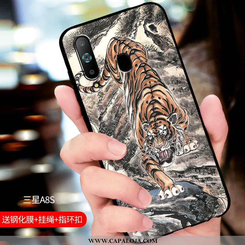 Capas Samsung Galaxy A8s Silicone Antiqueda Personalizadas Azul Escuro, Capa Samsung Galaxy A8s Fosc