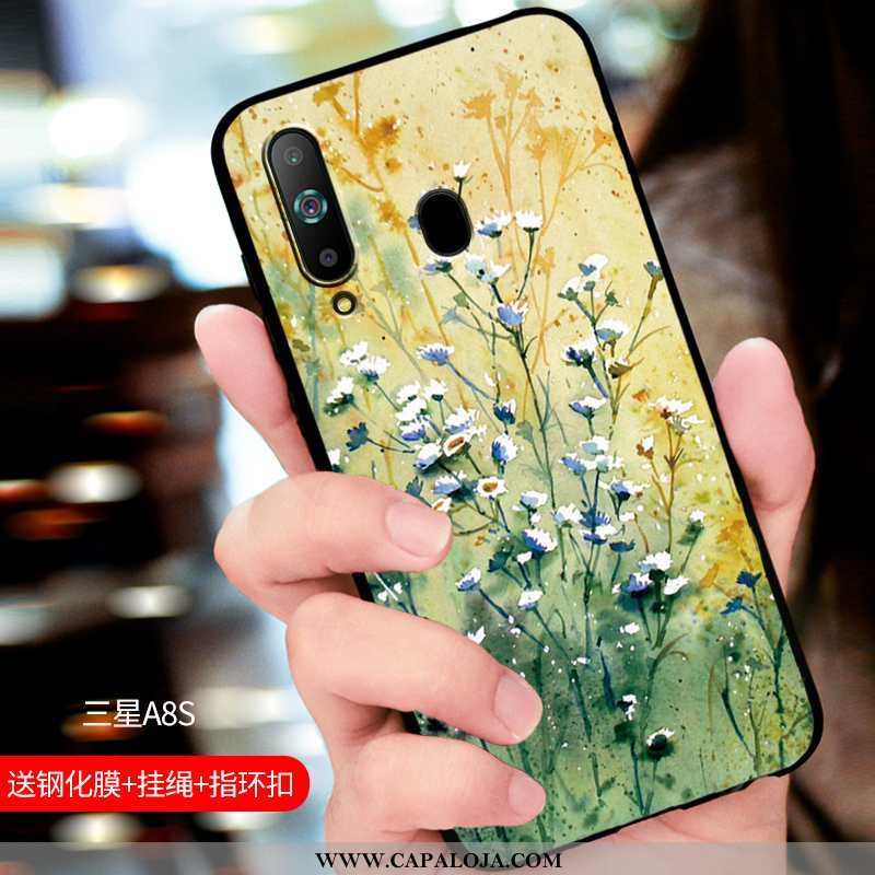 Capas Samsung Galaxy A8s Silicone Antiqueda Personalizadas Azul Escuro, Capa Samsung Galaxy A8s Fosc