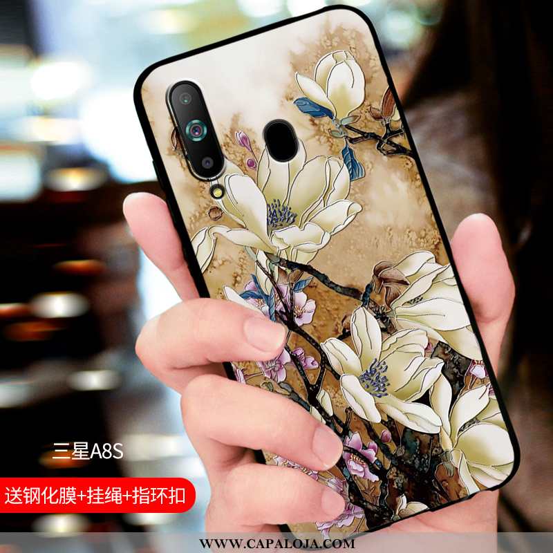 Capas Samsung Galaxy A8s Silicone Antiqueda Personalizadas Azul Escuro, Capa Samsung Galaxy A8s Fosc