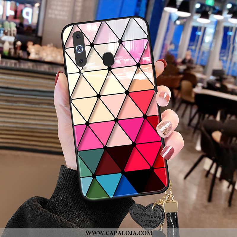 Capas Samsung Galaxy A8s Vidro Cases Nova Telemóvel Vermelho, Capa Samsung Galaxy A8s Tampa Promoção