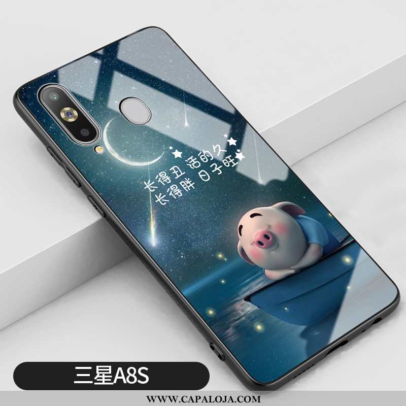 Capas Samsung Galaxy A8s Vidro Resistente Frente Vermelha Azul, Capa Samsung Galaxy A8s Personalizad