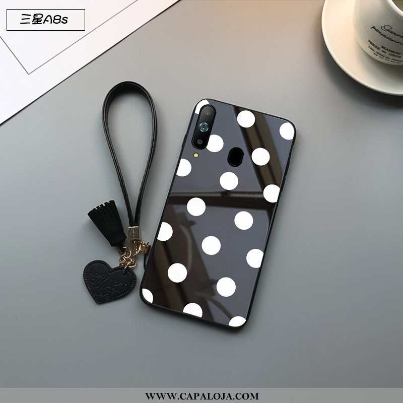 Capas Samsung Galaxy A8s Vidro Soft Antiqueda Telemóvel Preto, Capa Samsung Galaxy A8s Tendencia Bar