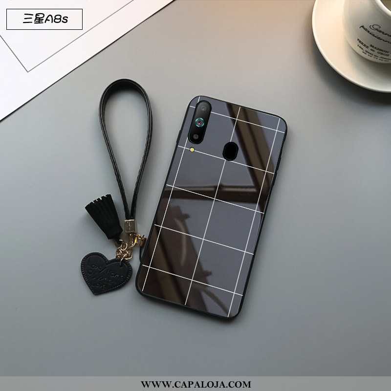 Capas Samsung Galaxy A8s Vidro Soft Antiqueda Telemóvel Preto, Capa Samsung Galaxy A8s Tendencia Bar