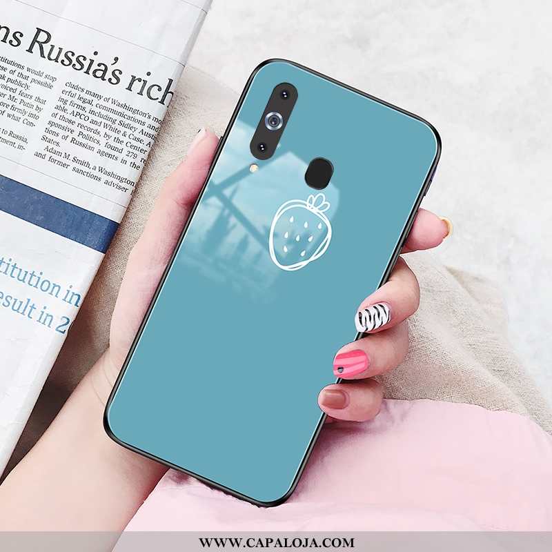 Capas Samsung Galaxy A8s Vidro Vermelha Cases Vermelho, Capa Samsung Galaxy A8s Feminino Barato