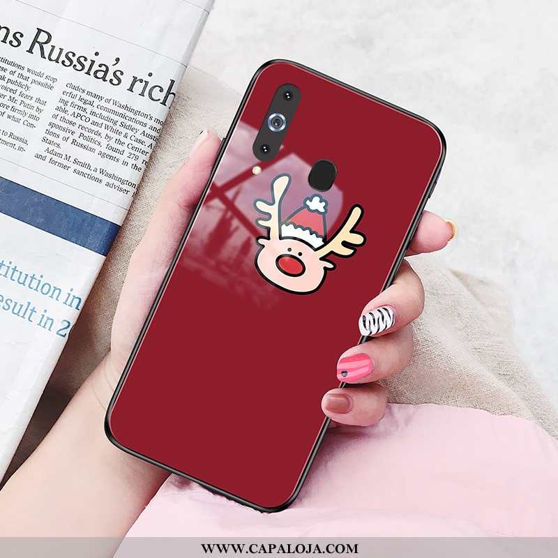 Capas Samsung Galaxy A8s Vidro Vermelha Cases Vermelho, Capa Samsung Galaxy A8s Feminino Barato