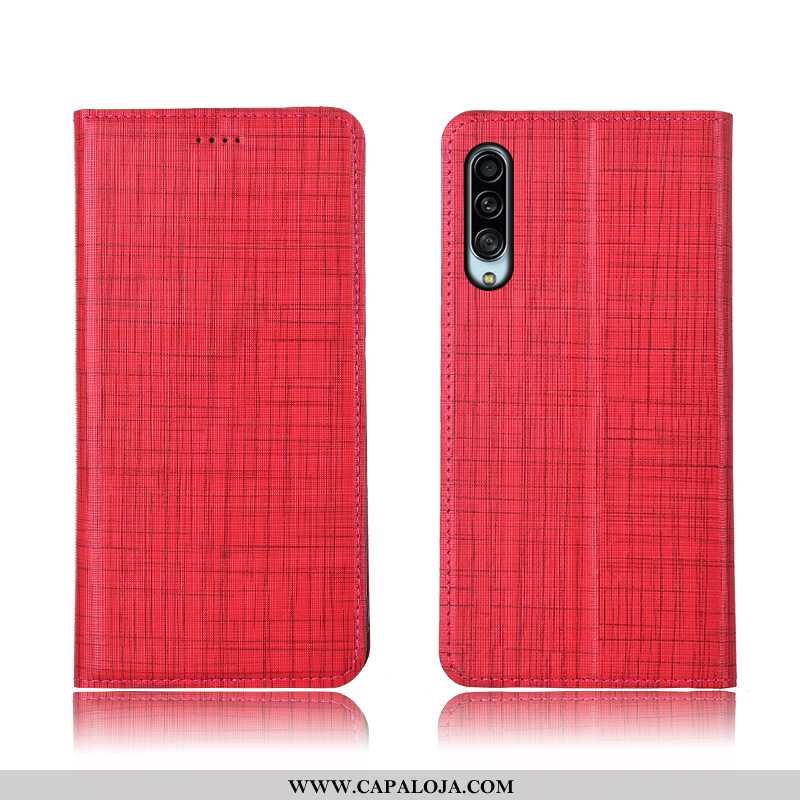 Capas Samsung Galaxy A90 5g Soft Cover Couro Genuíno Couro Vermelho, Capa Samsung Galaxy A90 5g Prot