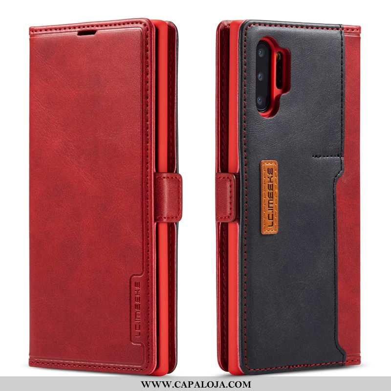 Capas Samsung Galaxy Note 10+ Couro Legitimo Masculino Antiqueda Telemóvel Castanho, Capa Samsung Ga