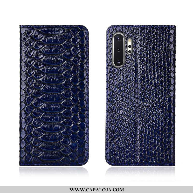 Capas Samsung Galaxy Note 10+ Couro Legitimo Soft Telemóvel Feminino Preto, Capa Samsung Galaxy Note