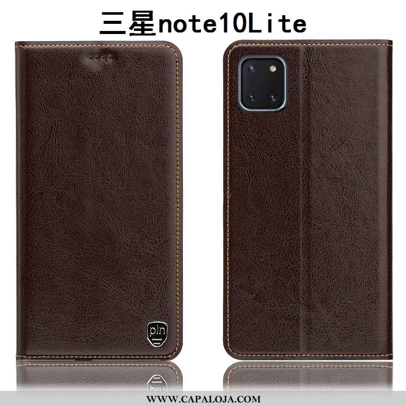 Capas Samsung Galaxy Note 10 Lite Couro Legitimo Caqui Cases Antiqueda, Capa Samsung Galaxy Note 10 