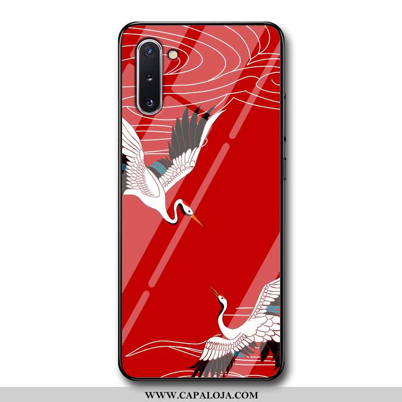 Capas Samsung Galaxy Note 10 Silicone Feminino Masculino Vermelho, Capa Samsung Galaxy Note 10 Vidro