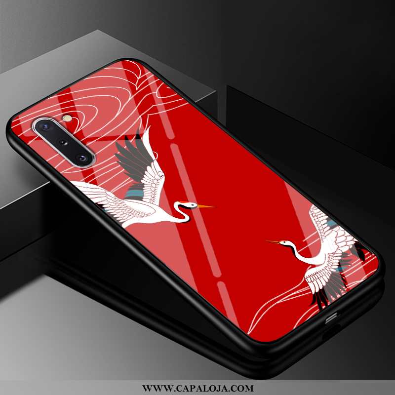 Capas Samsung Galaxy Note 10 Silicone Feminino Masculino Vermelho, Capa Samsung Galaxy Note 10 Vidro