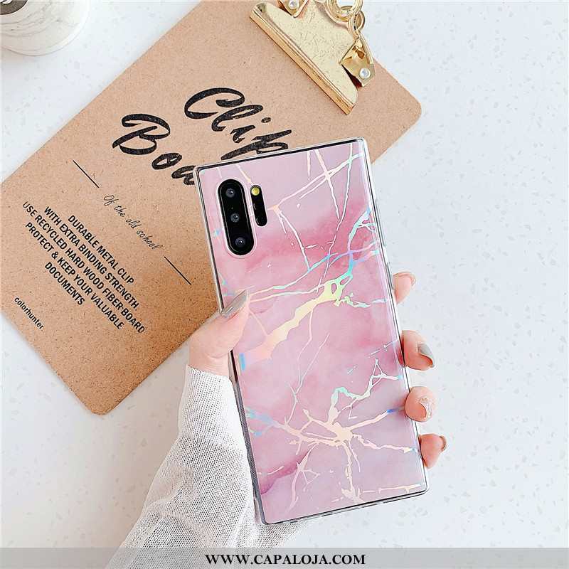 Capas Samsung Galaxy Note 10+ Silicone Feminino Preto Marmore, Capa Samsung Galaxy Note 10+ Personal