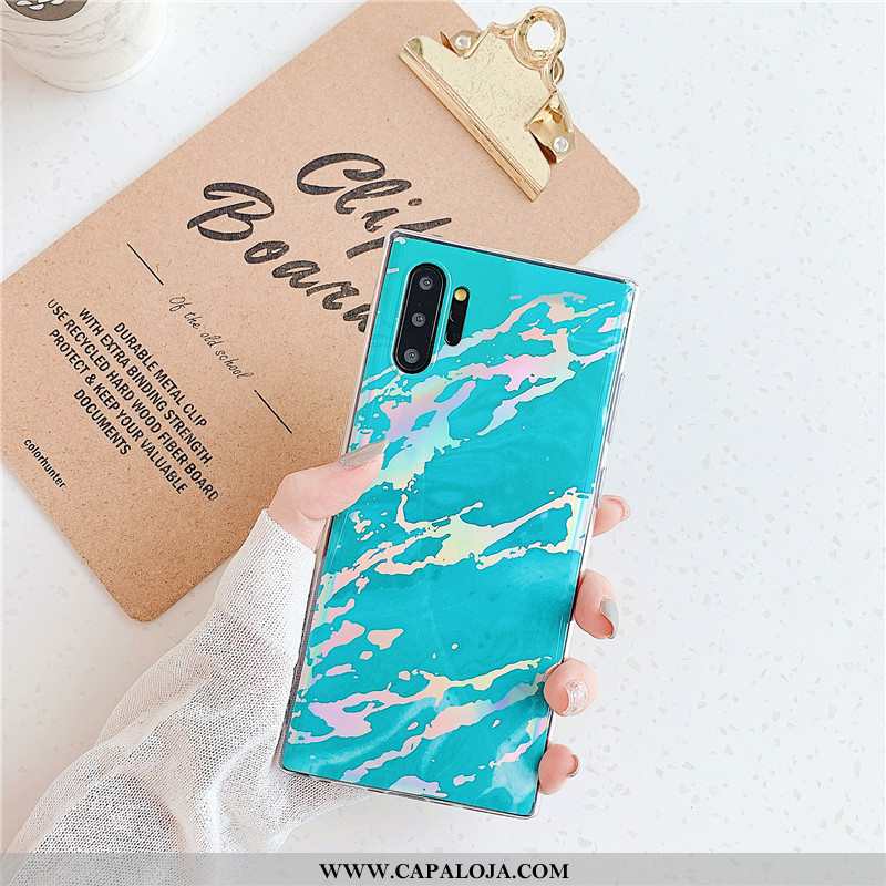 Capas Samsung Galaxy Note 10+ Silicone Feminino Preto Marmore, Capa Samsung Galaxy Note 10+ Personal