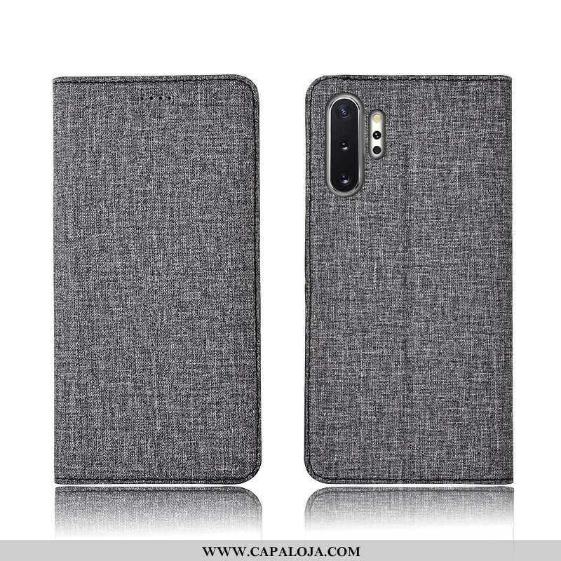 Capas Samsung Galaxy Note 10+ Soft Couro Nova Cases Preto, Capa Samsung Galaxy Note 10+ Protetoras O