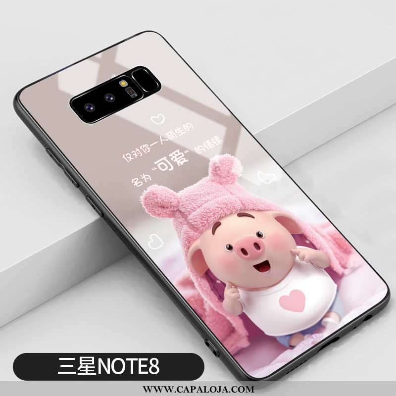 Capas Samsung Galaxy Note 8 Personalizada Vermelha Antiqueda Rosa, Capa Samsung Galaxy Note 8 Criati