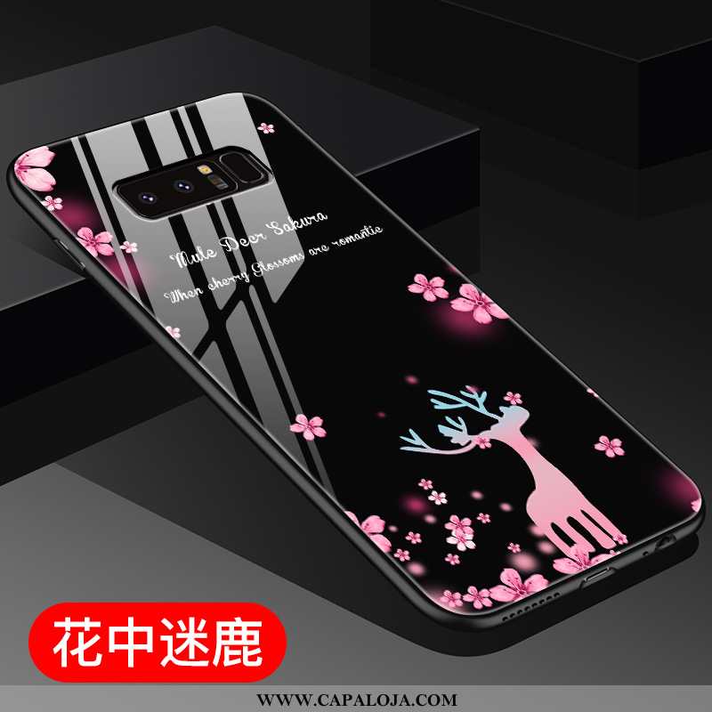 Capas Samsung Galaxy Note 8 Silicone Preto Resistente Criativas, Capa Samsung Galaxy Note 8 Vidro On